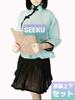 SEEKU Scale Action Figure Female Ethnic School Uniform Office Lady Costume for Dolls and Bottom 1/6 12-inch (Top Set)