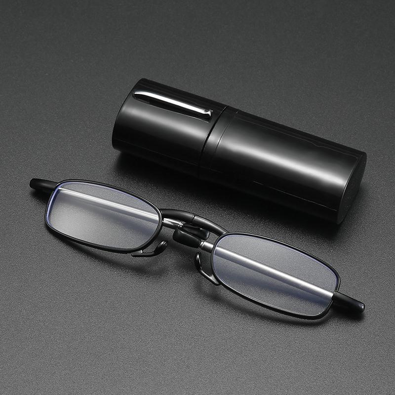 HXH Duanbitong Portable with Case Metal Frame Multi Color Elder for Men Women Reading Glasses