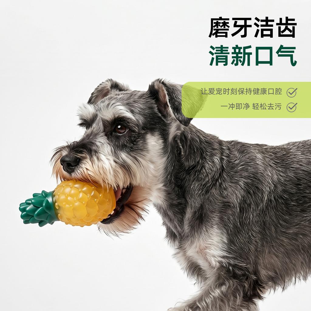 Squeaky Dog Toy Shape Freezable TPR Rubber Toy for