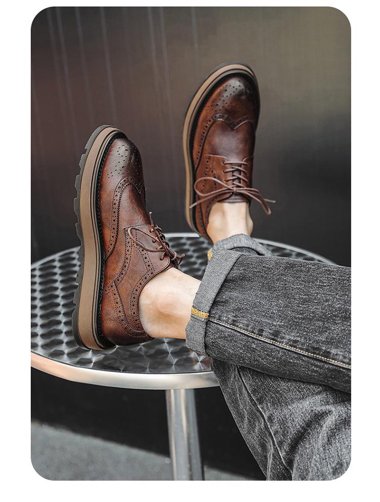 Men's Versatile Leather Shoes: 2025 Summer Casual & Formal Fashion