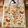 Funny Caroon Art Thanksgiving Day Flannel Soft Warm Plush Blanket For Sofa Living Room Pet Hogar Bedroom Gift Home Car Portable