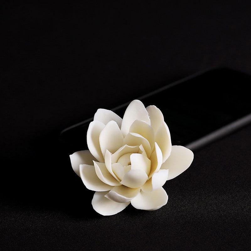 Ceramic White Lotus Incense Burner Home Decor Incense Stick Holder Buddhist Aromatherapy Incenses Censer Use in Office Teahouse