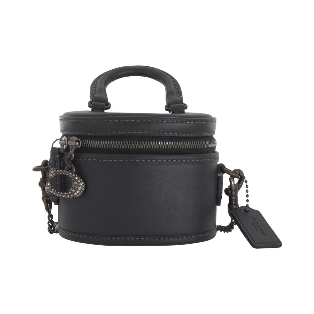 COACH Trail Cow Leather Handbag Mini Women's Black CE769-V5BLK