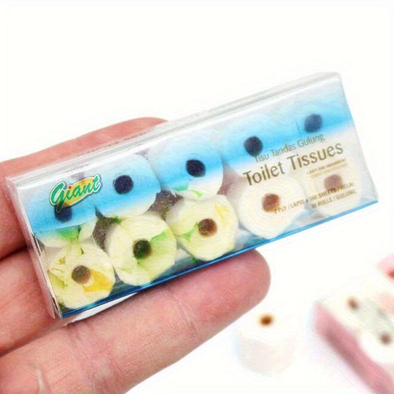 Maßstab 1/12 Mini-Puppenhaus Toilettenpapierrollen-Modell Puppenhaus Toilettenpapier-Dekor Puppenhaus Badezimmer-Deko-Accessoires