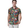 Casual Lar Printed Thin Hawaiian Shirt Men's Short-sleeved Loose Beach Shirt
