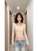 Spicy Girl V-Neck Lace Blouse: Women's Slimming Bow Tie Top for Autumn & Winter