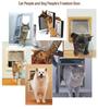 Pet Door for Cats & Dogs, Plastic, White/Coffee, Scratch-Resistant