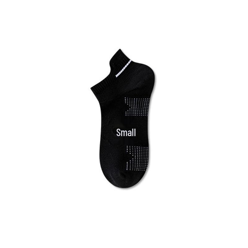 Men s Summer Mesh Breathable Cotton Running Socks One Size чёрный