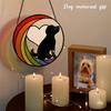AEE4-Dog Memorial Gifts Stained Glass Window Hanging Decorative Rainbow Bridge Sun Catcher Decorative For Dog Lovers Pet Present