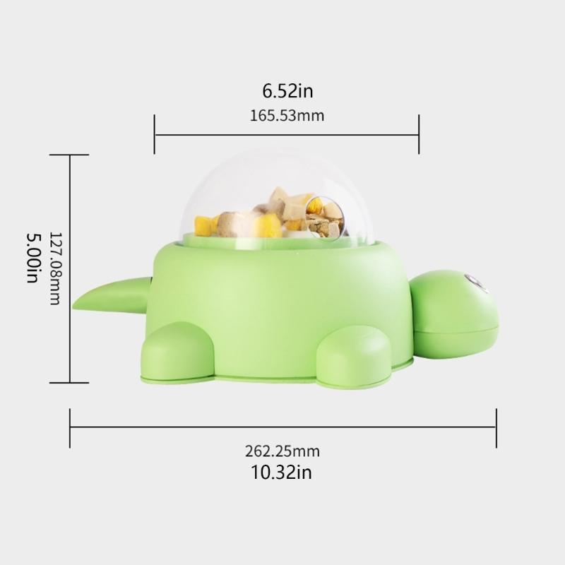 Plastic Rotating Pet Bowl For Dog Featuring Treat Dispensing Animal Feeder Toy Training Design