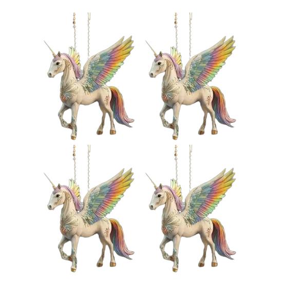 Pferd Weihnachtsanhänger 2D Acryl Pferd Auto Rückspiegel Hängeanhänger Pferdegeschenke für Frauen Pferdeliebhaber