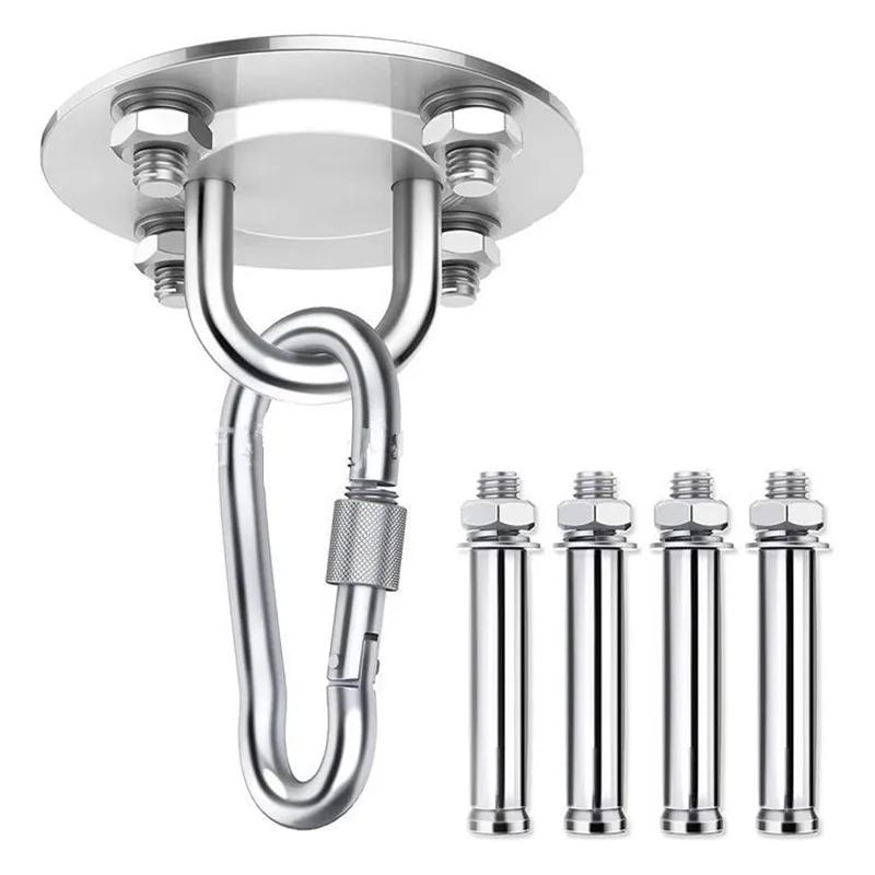Heavy Duty Swing Hooks Hammock Wall Mount Anchor Hooks Ceiling Hook With 4 Screws Aerial Yoga Sandbag Swing Gym Accessories