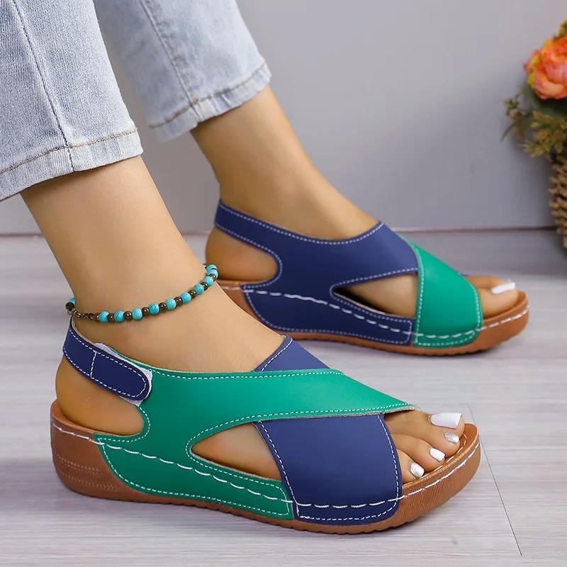 Fashion 2024 New Fashion Sandals Women Outdoor Lightweight Casual Beach Sandals Thick Sole Non-Slip Wedges Sandals Women Shoes for Women