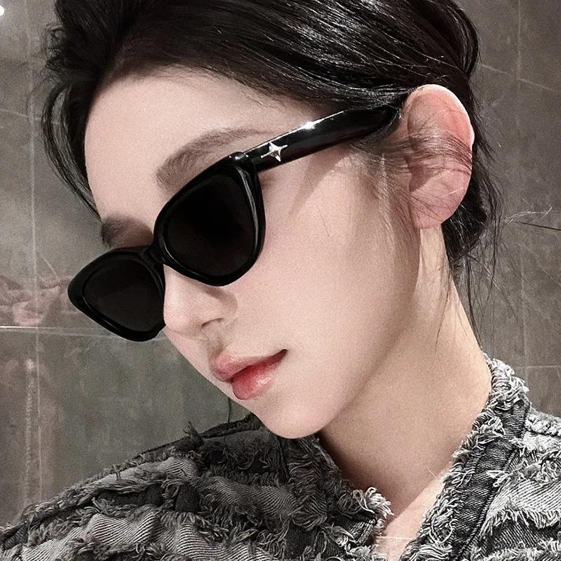 Fashion Vintage Cat Eye Sunglasses Women Designer Brand UV400 Protection Triangular Frame Outdoor Sunshade Eyewear