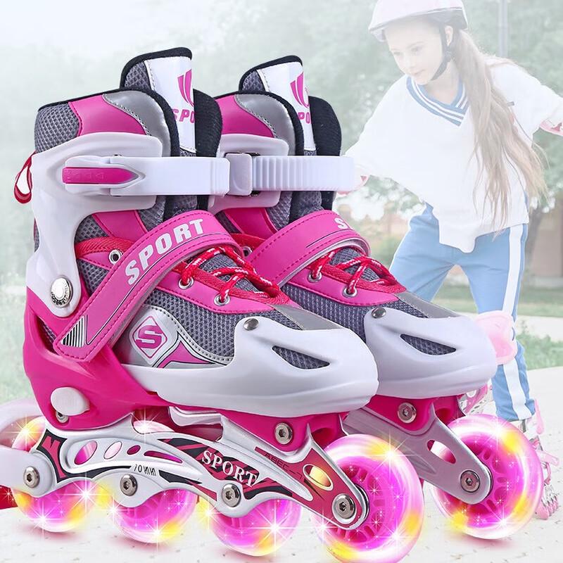 Chiwang Kids Adjustable Flashing Inline Skates