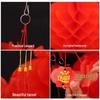 Festive Red Honeycomb Lanterns - New Year & Spring Festival Decor
