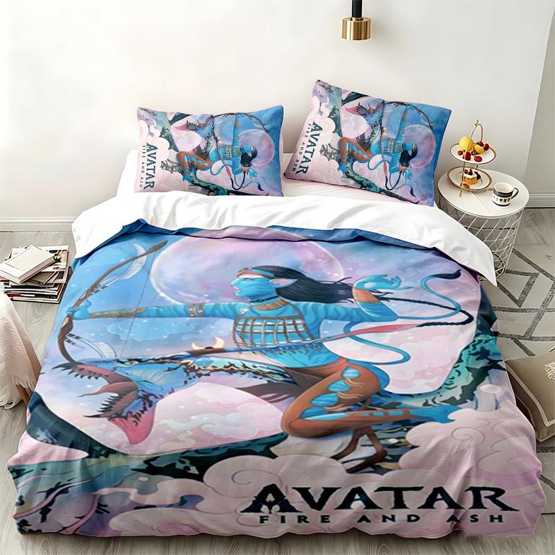 Ensemble 3 pièces Avatar Parfait pour la chambre à coucher Ensemble de literie confortable comprenant une housse de couette et deux taies d'oreiller Idéal pour un anniversaire ou Noël