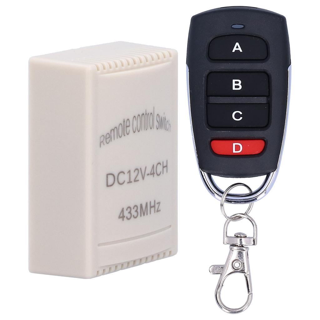 433Mhz 12V Garage Door Remote Control Opener 4CH Wireless Relay Transmitter Receiver Module Kit