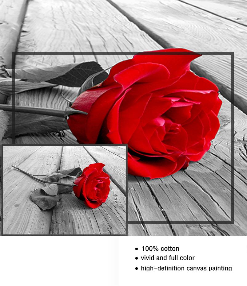 HD Decorazione Casa Immagini su Tela Soggiorno Moderno 5 Pannelli Fiori Rosa Rossa Stampa Pittura Arte da Parete Modulare Poster Cornice