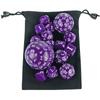Set di Dadi Poliedrici, Set di Dadi per Giochi Acrilici 15 Pezzi D4-D100 con Sacchetto per Gioco di Ruolo DND