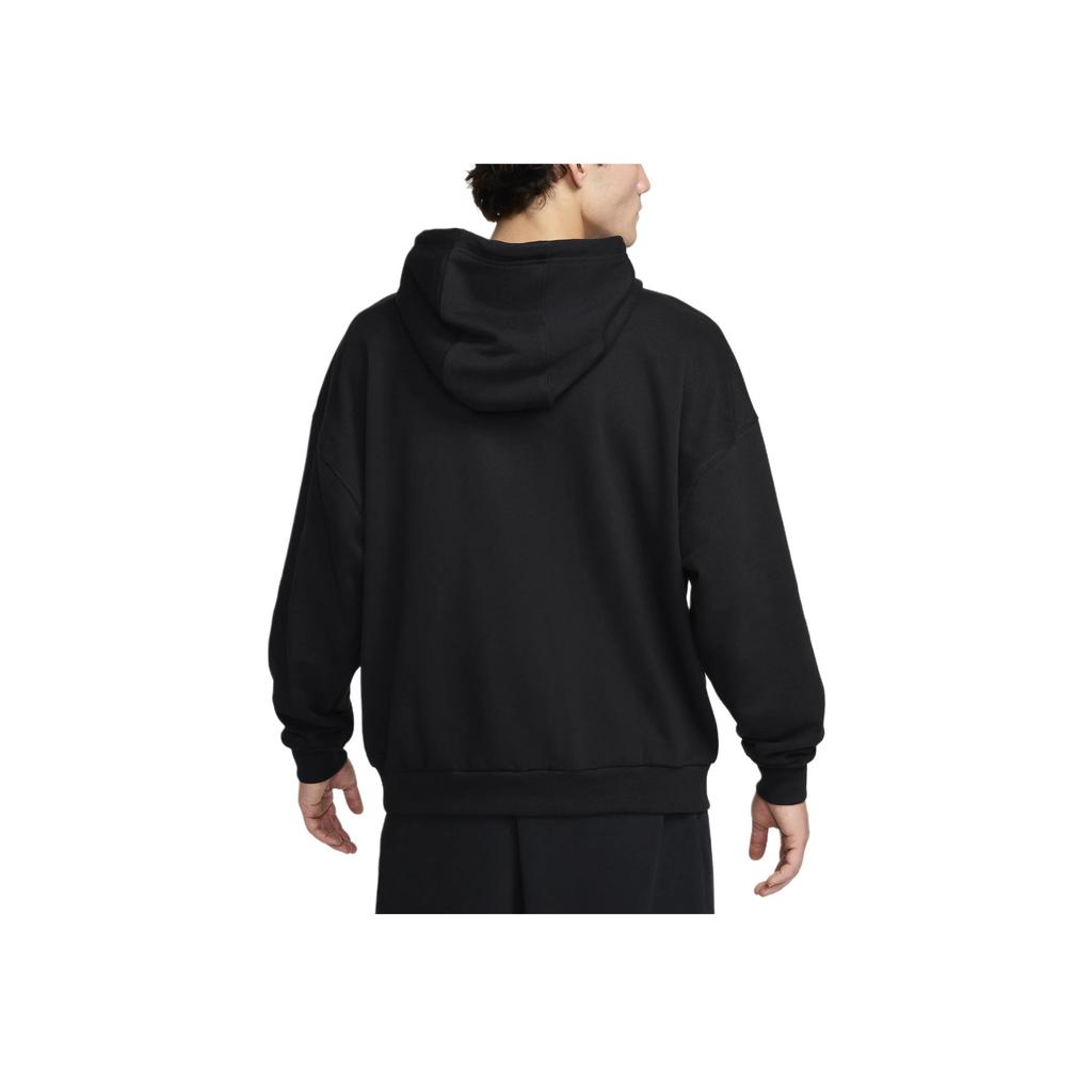 Nike Klubová mikina s kapucí, jednobarevná, s logem, pulovr s dlouhým rukávem, pánská mikina, černá HJ1817-010