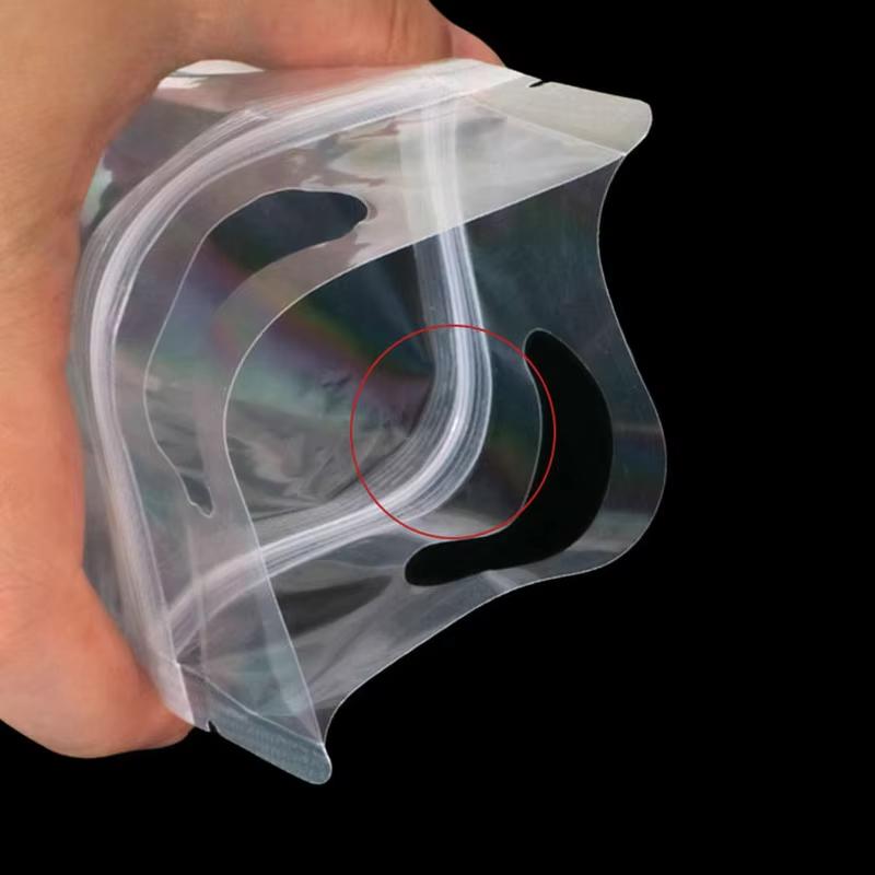 10Pcs Transparent Self Sealing Bag with Handle. Used for Storing Food. Portable Household and Commercial Food Packaging Bags