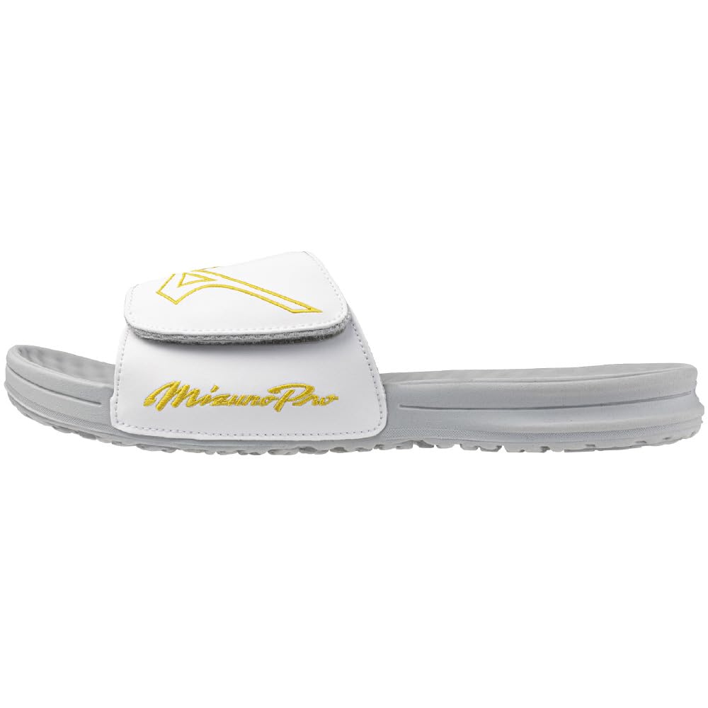 Mizuno Official Store Exclusive Baseball Sandals Relax Slide Mizuno Pro Mizuno Pro Slide 2 Unisex 11GJ2501 M (Mizuno) White/Gold/Gray