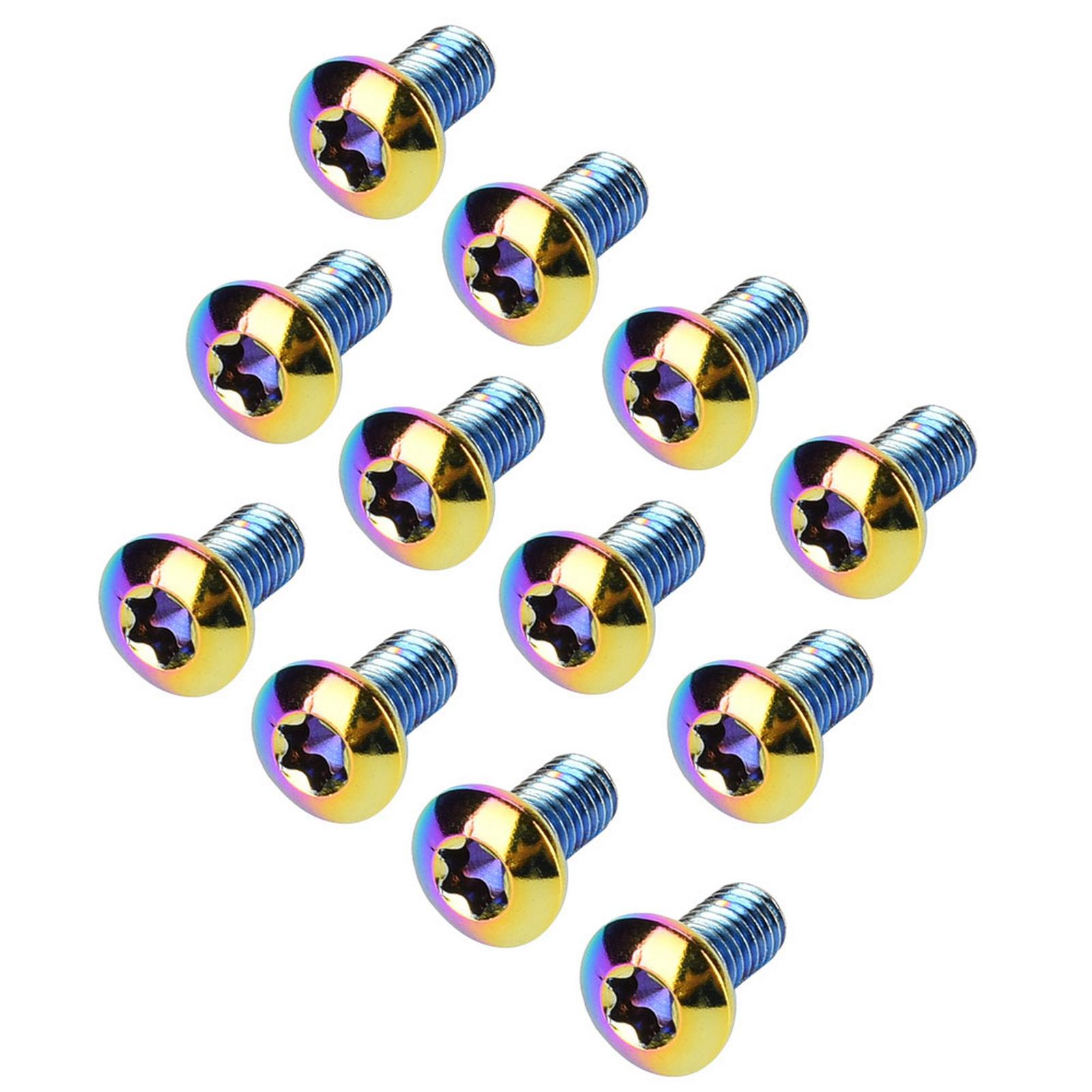 

12 шт. Сверхпрочные стальные болты T25 для ротора дискового тормоза велосипеда, велосипедный аксессуар, разноцветные