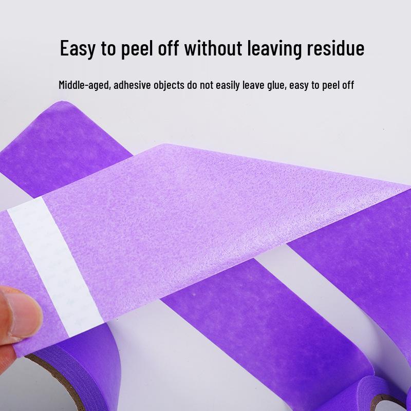 Bandă Washi Mov pentru Vopsea Spray, Mascare, Decorare, Chituire și Separare de Culoare - Bandă de Mascare Colorată din Hârtie Artizanală.