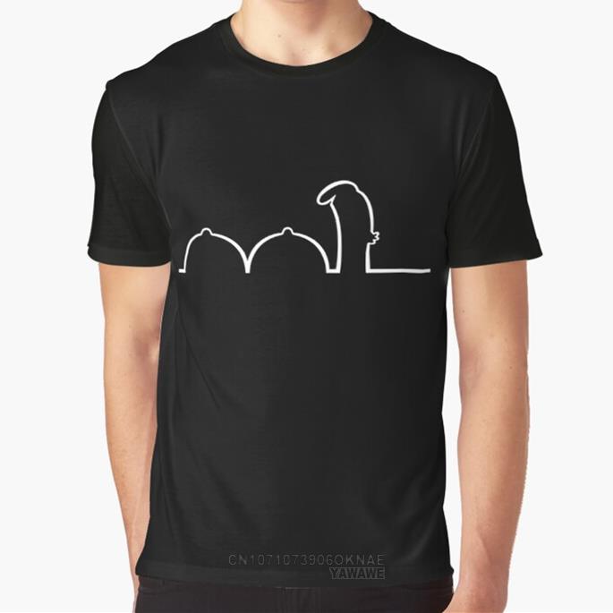 La Linea Bilder Foto Upload TShirt Funny Creative Graphic Tshirts Men Summer XS4XL Tops Casual Crewneck Shirts Ropa Hombre