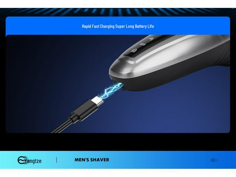 Yangzi Mini Electric Shaver for Men - Small Beard Trimmer, Super Clean Steel Cutter.