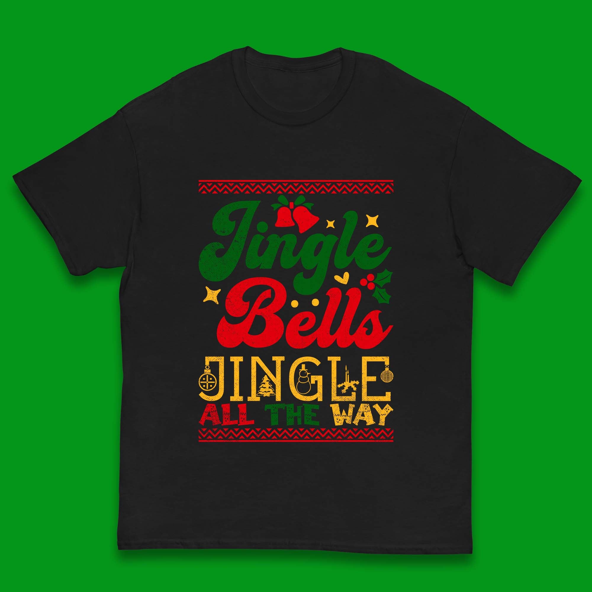 Jingle Bell Jingle All The Way Christmas Kids T Shirt 150