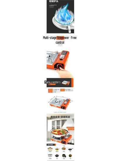 Portable Windproof Gas Stove with Energy-Saving Windshield and Fire Concentrator