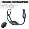 Vibrerande analplugg Butt Plug Fjärrkontroll Prostata Massager Anal Vibrator med Penisring Perineum Stimualtor Sexleksak för män Vuxen 18