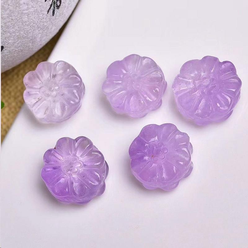Amethyst Butterfly Flower Charm: Buddha, Nine-Tailed Fox, Cat, Rabbit, Crystal Bear Pendant