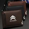 AGN4   Leather Credit Card Purse Portable Holder Car Logo Wallet For Citroen C3 C4 CACTUS C6 C8 C3-XR Picasso Grand DS3 DS5 Accessories