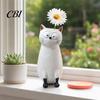 Resin Cat Ornament Quirky Vase, Cute Flower Holder for Desk Shelf, Mini Planter Unique Gift Dried Flowers, Creative Home Decor Ornament, Lovers