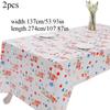 2pcs Disposable Plastic Tablecloth Rectangular Waterproof Oilproof for Birthday Party, Wedding, Picnic, Party Decorations
