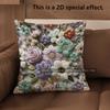 2D Vintage Floral Embroidery Style Throw Pillow Covers Pattern Cushion Cover Suitable For Sofa Bedroom Car Pillow Cover