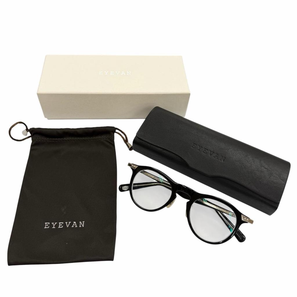 Excellent EYEVAN Glasses Berman Boston black mens Used