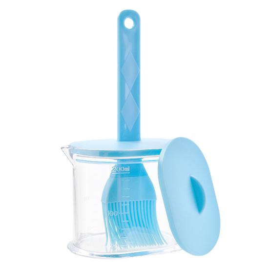 Olejová láhev se štětcem s průhlednou stupnicí a designem hubičky pro snadné nalévání