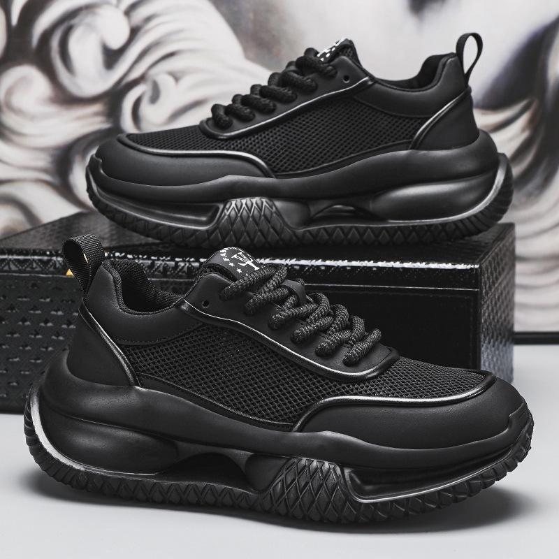 

Мужская обувь летние сетчатые кроссовки 2024 года новый студенческий тренд платформа повседневная обувь для папы мужская универсальная модная обувь 44