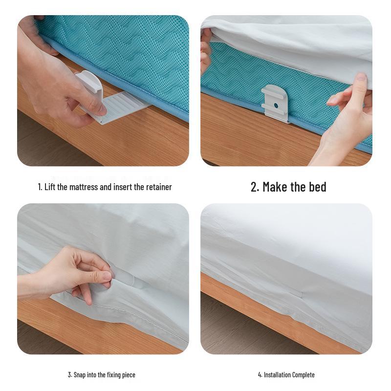 Needle-Free Non-Slip Bed Sheet Clips - Anti-Shift, No Trace Duvet Cover Fasteners