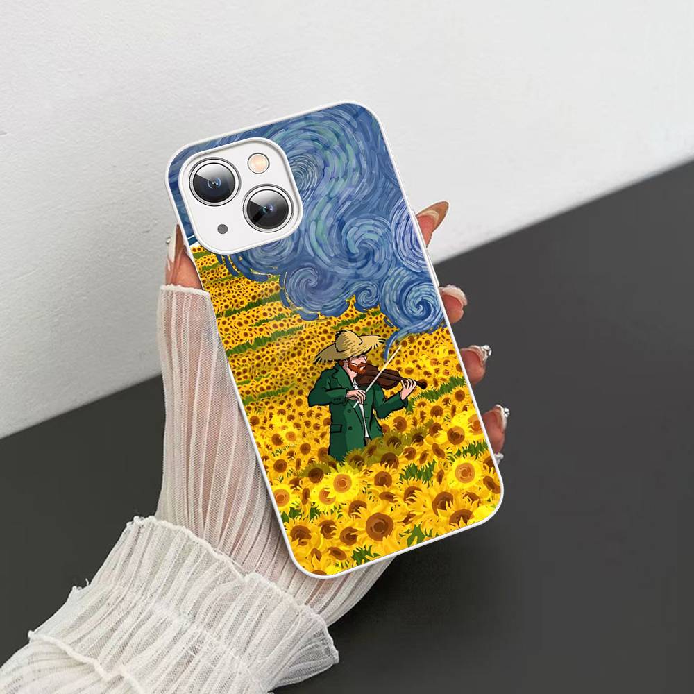 Van Gogh Art Painting For IPhone 14 13 12 Mini 11 Pro XS Max X XR 14 Plus Tempered Glass Cover