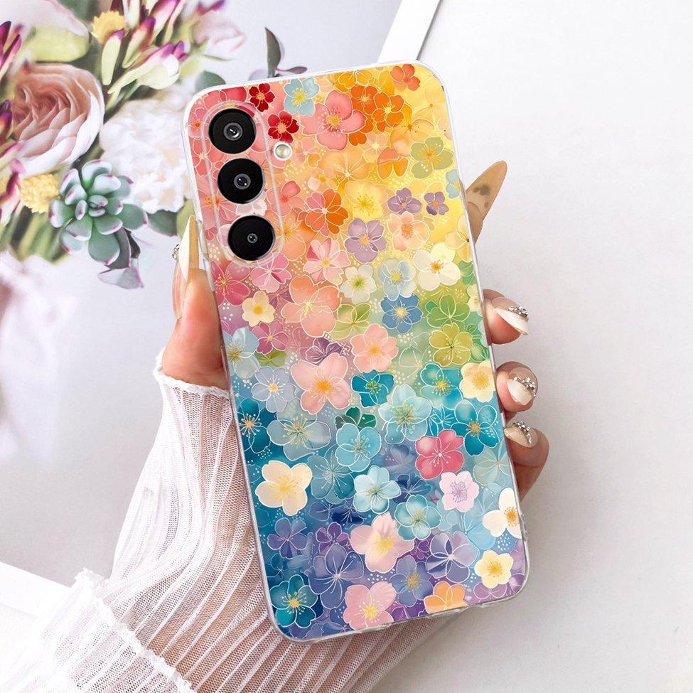 Clear Cover For Samsung F16 5G Case SM-E166P Cute Cat Fashion Butterfly Funny Painted Casing For Samsung Galaxy M16 5G SM-M166P