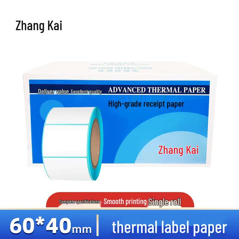 Zhangkai 60x40mm Thermal Label Paper Roll (800 Labels)