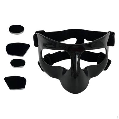 Basketball Mask Face Guard for Broken Nose Lightweight Adjustable Strap