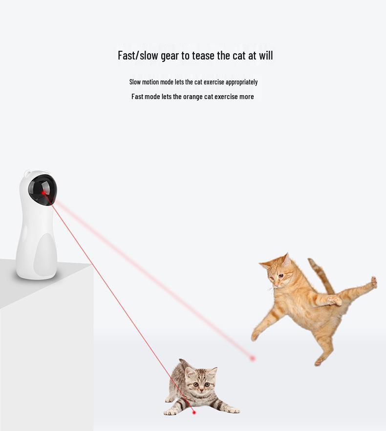 Puntero Láser Rojo Automático para Gatos - Juguete de Auto-Juego para Aliviar el Aburrimiento para Gatitos