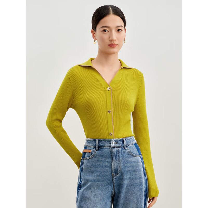 JUZUI Women's Vibrant Color Block Slim Knit Sweater