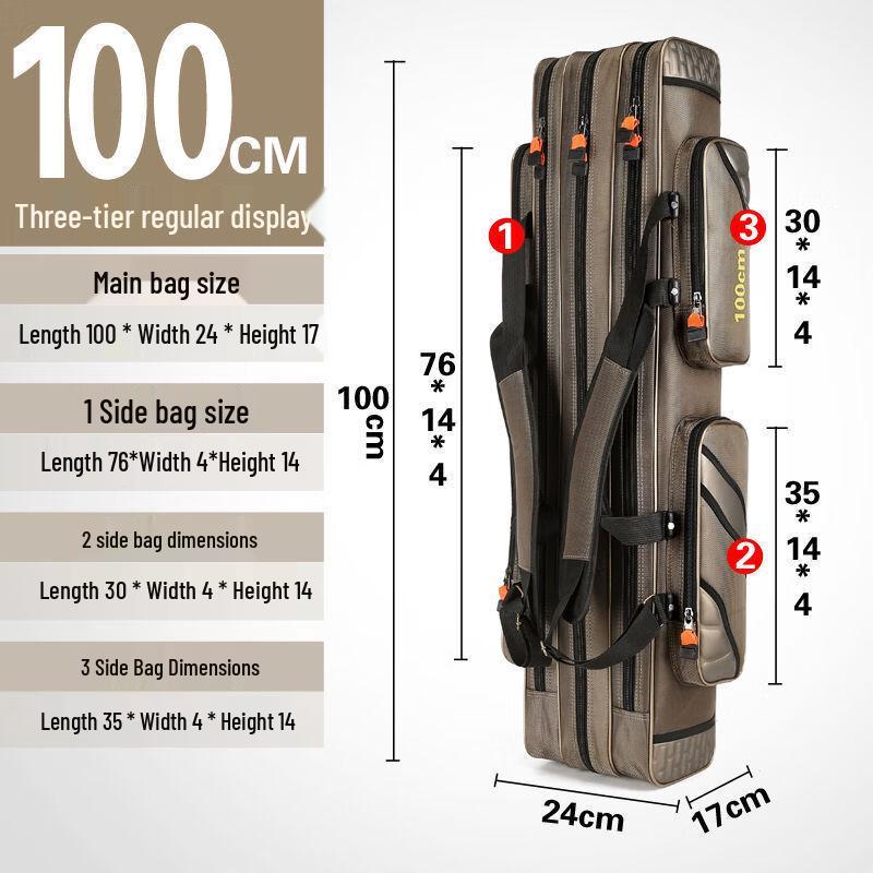 TLXT Large Capacity Portable Fishing Rod Bag